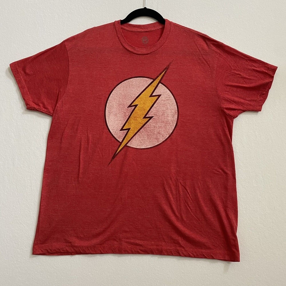 DC Comics Original The Flash Red T-shirt Men's XL Big Bang Theory Sheldon